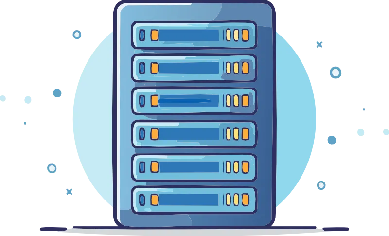 sketch of server rack