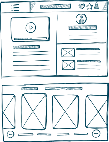 website wireframe mockup