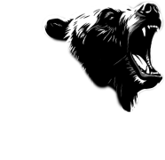 an illustration of a roaring bear